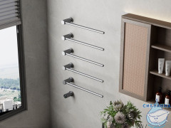 Полотенцесушитель электрический Terminus Аккорд П5 50х80 (с возможностью скрытого подключения) (оружейная сталь)