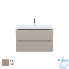 Тумба с умывальником, подвесная, 80 см, капучино, Edifice, IDDIS, EDI80C0i95K  подходит умыв. 0108000i28