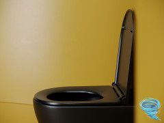 Унитаз подвесной безободковый Ceramicanova Vogue Rimless CN4008TMB с сиденьем быстросъемным Soft Close (микролифт)