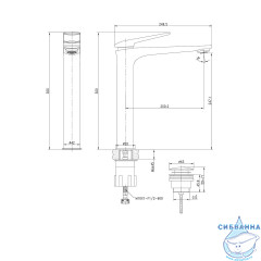 Смеситель для раковины Lemark Allegro LM5909CW (хром/белый)