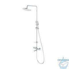 Душевая система с тропическим душем и изливом с термостатом, хром глянцевый, Kero, IDDIS, KERSBSTi06