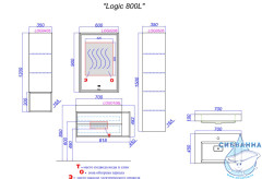 Тумба Aqwella Clarberg Logic 80 L с раковиной Toledo 70 белый глянцевый