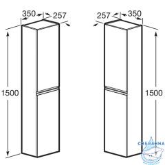 Пенал Roca Oleta 35 белый глянцевый A857650806
