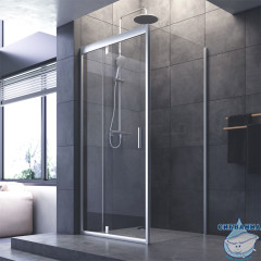 Душевое ограждение AM.PM Gem W90G-404-090MT 90x90 профиль хром, стекло прозрачное (без поддона)