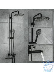 Душевая система Frap F24801-6 250 1 режим (черный матовый)