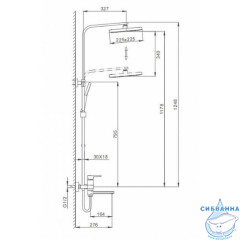 Душевая система Frap F2460 230 1 режим (хром)