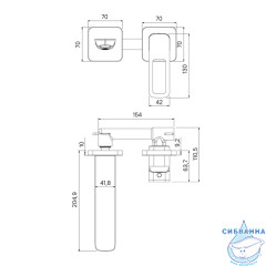 Смеситель для раковины встраиваемый Iddis Slide  SLISB00i65 (хром)