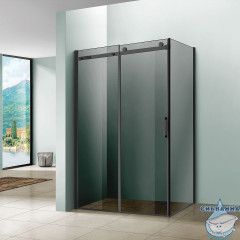 Душевое ограждение Vincea Como 120x90 профиль черный, стекло тонированное VSR-1C9012CGB