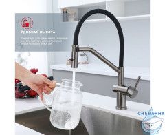 Смеситель для кухни Raglo R86.41.09 (графит/черный)