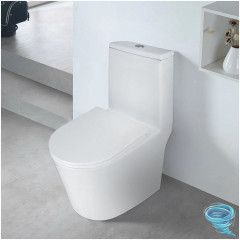Унитаз напольный безободковый Azario Scala с бачком и сиденьем Soft Close (микролифт) AZ-8101