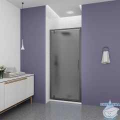 Дверь в нишу Veconi Оттимо 80 профиль графит, стекло матовое OP30GR-80-12-C9