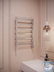 Полотенцесушитель электрический Terminus Ното П6 40х65 (с возможностью скрытого подключения, подключение справа)