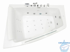 Акриовая ванна Gemy G9056 K L 170х130 с гидромассажем