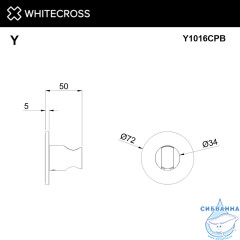 Кронштейн точечный WHITECROSS Y1016CPB (брашированная медь)