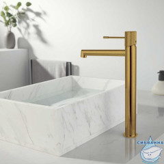 Смеситель для раковины Vincea Desire VBF-1D2BG	(брашированное золото)