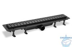 Дренажный трап для душа Plastbrno Design6 SZA6850 85 см с решеткой (черный) 