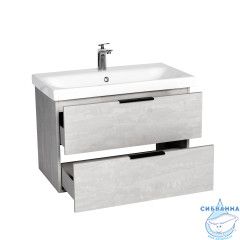 Тумба Viant Берлин 80П с раковиной Moduo 80 цемень