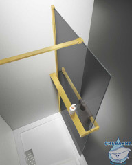 Walk-in Vincea Walk In HR 90 профиль брашированное золото, стекло тонированное VSW-4HR900CGG