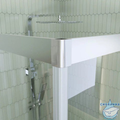Душевое ограждение Veconi Rovigo 120x120 профиль хром, стекло прозрачное RV11-120-01-C5 (без поддона)
