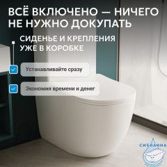 Унитаз напольный Abber Bequem AC1110 с бачком и сиденьем Soft Close (микролифт)