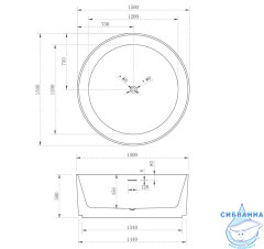 Акриловая ванна Abber 150х150 AB9442