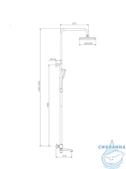 Душевая система Raglo 340 1 режим R01.26.03 (сатин золотой)