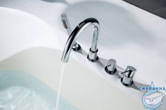 Смеситель для ванны на борт Aquatek Европа AQ1348CR (хром)