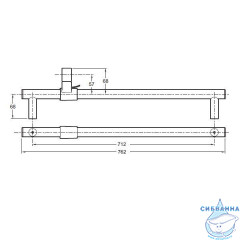Штанга душевая 60 см Jacob Delafon EO E8524-CP