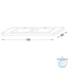 Раковина встраиваемая 120 см Jacob Delafon Sobro 4562RU-00