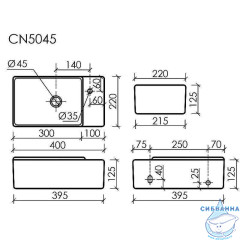 Раковина 40 см Ceramicanova Element CN5045MB