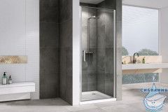 Дверь в нишу ABBER Sonnenstrand AG04070 70x195 профиль хром, стекло прозрачное