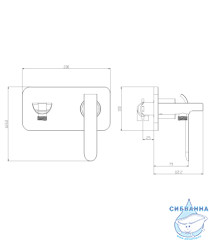 Встраиваемый смеситель с гигиеническим душем Lemark Melange LM4919CW