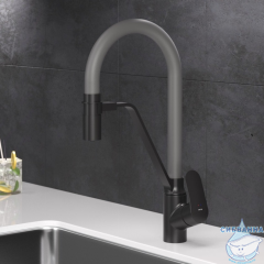 Смеситель для кухни AM.PM Like F8007825 (черный/серый)