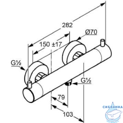 Смеситель для душа термостатический Kludi Bozz 352030538