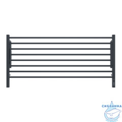 Полотенцесушитель электрический Terminus Горизонт П8 60х120 (с возможностью скрытого подключения, подключение справа) (черный муар)