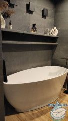 Ванна из литьевого мрамора New Line Sanitary Адель 157х70 (без перелива)