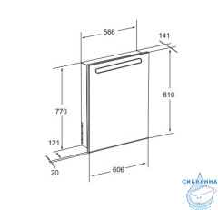 Шкаф-зеркало Roca Victoria Nord 60 R с подсветкой