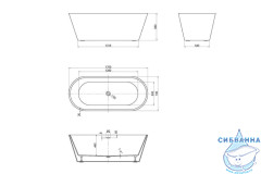 Акриловая ванна Abber 170х74 AB9268-1.7 белая