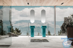 Раковина напольная 45 см ABBER Kristall AT2702Aquamarin-H