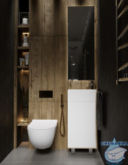 Тумба напольная 1Marka Laura 40Н с раковиной Laura 40 дуб сонома R