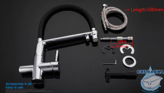 Смеситель для кухни Gappo G4398-7 (хром/черный)