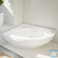Акриловая ванна Aquatek Галатея 135х135 с каркасом