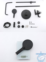 Душевая система Frap F2417-6 250 1 режим (черный)