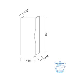 Шкаф-колонна Jacob Delafon Stillness 40 L EB2006D-G1C белый
