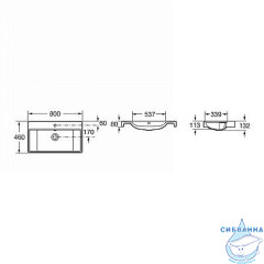 Мебельная раковина 80 см Roca Ona ZRU9307562
