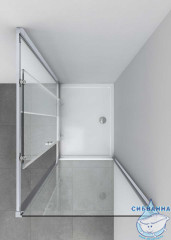 Душевое ограждение Vincea Альфа 120x80 профиль хром, стекло текстурное VSR-3AL8012MT