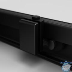 Душевое ограждение AM.PM Func 90x90 W84G-403-9090-BТ профиль черный, стекло прозрачное (без поддона)