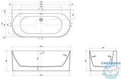 Акриловая ванна Azario Bradford 170х80