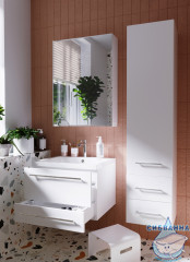 Зеркало-шкаф 1Marka Соната 60 белый глянец