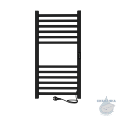 Полотенцесушитель электрический Indigo Attic (с таймером) 40х80 черный муар (с возможностью скрытого подключения, подключение R/L)